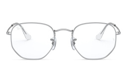 Ray-Ban Unisex Hexagonal Irregular Eyeglasses in Silver – Product Photo 1