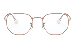 Ray-Ban Unisex Hexagonal Irregular Eyeglasses in Rose Gold – Product Photo 1