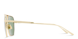 Shop BOTTEGA VENETA Aviator Sunglasses in Gold online.