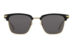 Shop BOTTEGA VENETA Square Sunglasses in Black online.
