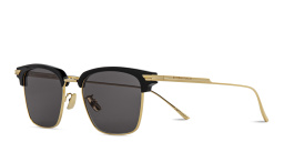 Shop BOTTEGA VENETA Square Sunglasses in Black online.