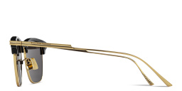 Shop BOTTEGA VENETA Square Sunglasses in Black online.