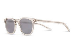 Shop SAINT LAURENT Unisex Round Sunglasses in Beige online.