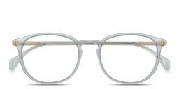 Shop GUCCI Logo Signature Panthos Eyeglasses in Blue online.