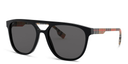 نظارة شمسية مربعة من بربري بلون أسود - صورة المنتج 2