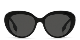 BURBERRY Cat Eye Sunglasses in Black/Print Tb/Crystal – Product Photo 1