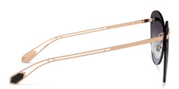 نظارة شمسية كات آي كبيرة بدون إطار من بولغري بلون وردي ذهبي - صورة المنتج 3