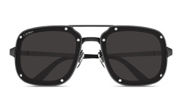 Shop Cartier Santos de Cartier Aviator Sunglasses in Black online.