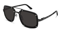 Shop Cartier Santos de Cartier Aviator Sunglasses in Black online.