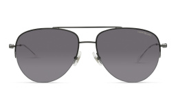 MONTBLANC Half Rim Aviator Sunglasses in Ruthenium – Product Photo 1