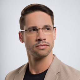 MONTBLANC Rimless Wide Rectangle Eyeglasses in Gold – Product Photo 6
