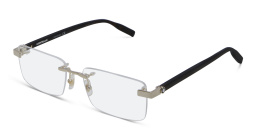 نظارة طبية مستطيلة كبيرة بنصف إطار من مونت بلانك بلون ذهبي - صورة المنتج 2