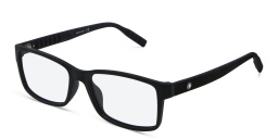 MONTBLANC Wide Rectangle Eyeglasses in Black – Product Photo 2