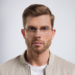 MONTBLANC Rimless Wide Rectangle Eyeglasses in Silver – Product Photo 5