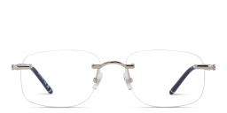 MONTBLANC Rimless Wide Rectangle Eyeglasses in Silver – Product Photo 1