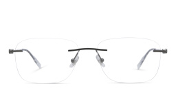 Rimless Wide Rectangle Eyeglasses من مونت بلانك بلون رمادي - صورة المنتج 1