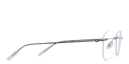 نظارة طبية مستطيلة كبيرة بنصف إطار من مونت بلانك بلون رمادي - صورة المنتج 3