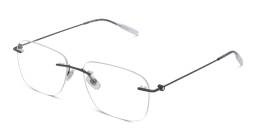 MONTBLANC Rimless Wide Rectangle Eyeglasses in Grey – Product Photo 2
