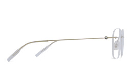 MONTBLANC Rimless Wide Rectangle Eyeglasses in Gold – Product Photo 3