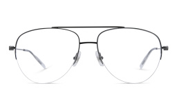 MONTBLANC Half Rim Wide Aviator Eyeglasses in Grey – Product Photo 1