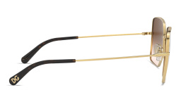 Shop Dolce & Gabbana Square Sunglasses in Gold online.