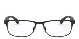 Emporio Armani Rectangle Eyeglasses in Matte Black – Product Photo 1
