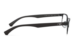 Emporio Armani Rectangle Eyeglasses in Matte Black – Product Photo 3