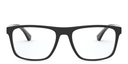 Emporio Armani Rectangle Eyeglasses in Matte Black – Product Photo 1