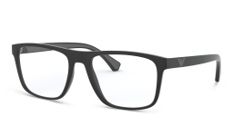 Emporio Armani Rectangle Eyeglasses in Matte Black – Product Photo 2