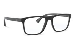 Emporio Armani Rectangle Eyeglasses in Matte Black – Product Photo 4
