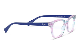 Ray-Ban Junior Kids Square Eyeglasses in Violet Striped Multicolor – Product Photo 4