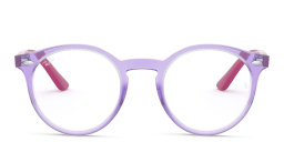 نظارة طبية بإطار دائري للأطفال من راي بان جونيور بلون أرجواني شفاف - صورة المنتج 1