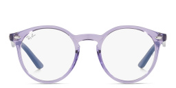 Kids Round Eyeglasses من راي بان جونيور بلون أرجواني شفاف - صورة المنتج 1