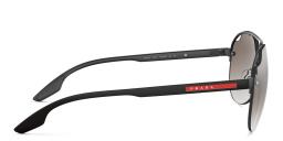 Prada Linea Rossa Rimless Aviator Sunglasses in Matte Black – Product Photo 3