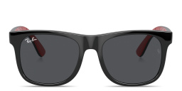 Ray-Ban Junior Kids Wayfarer Square Sunglasses in Black – Product Photo 1