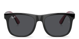 Ray-Ban Junior Kids Wayfarer Square Sunglasses in Black On Pink – Product Photo 1