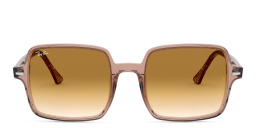 Ray-Ban Square II Sunglasses in Transparent Brown – Product Photo 1