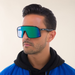 Shop Oakley Sutro Mask Sunglasses in Black Ink online.