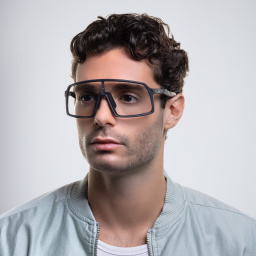 Oakley Sutro Mask Sunglasses in Matte Carbon – Product Photo 5