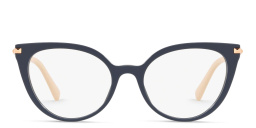 VALENTINO Stud Cat-Eye Eyeglasses in Blue – Product Photo 1