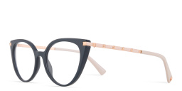 VALENTINO Stud Cat-Eye Eyeglasses in Blue – Product Photo 4