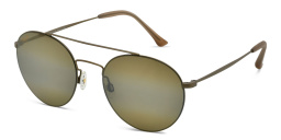 Maui Jim Peles Hair H814 Unisex Round Sunglasses in Gold – Product Photo 2