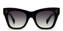 Shop CELINE 3 Dots Cat-Eye Sunglasses in Black online.