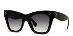 Shop CELINE 3 Dots Cat-Eye Sunglasses in Black online.