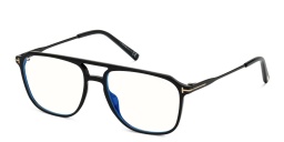 Shop TOM FORD Aviator Eyeglasses in Black online.