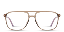 Shop TOM FORD Aviator Eyeglasses in Transparent light brown online.