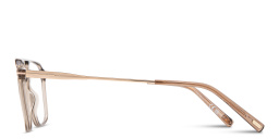 Shop TOM FORD T Logo Aviator Eyeglasses in Transparent light brown online.