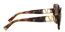 VALENTINO Square Sunglasses in Havana – Product Photo 3