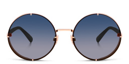 JIMMY CHOO Lilo/S Round Sunglasses in Gold Blue – Product Photo 1