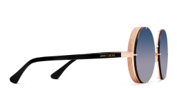 JIMMY CHOO Lilo/S Round Sunglasses in Gold Blue – Product Photo 3